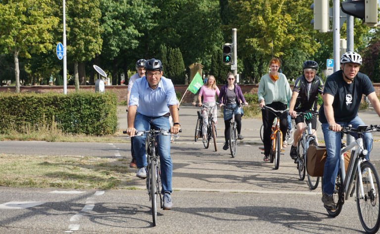 Klimafreundlich mobil – Radtour der Grünen aus Schwetzingen, Ketsch und Brühl